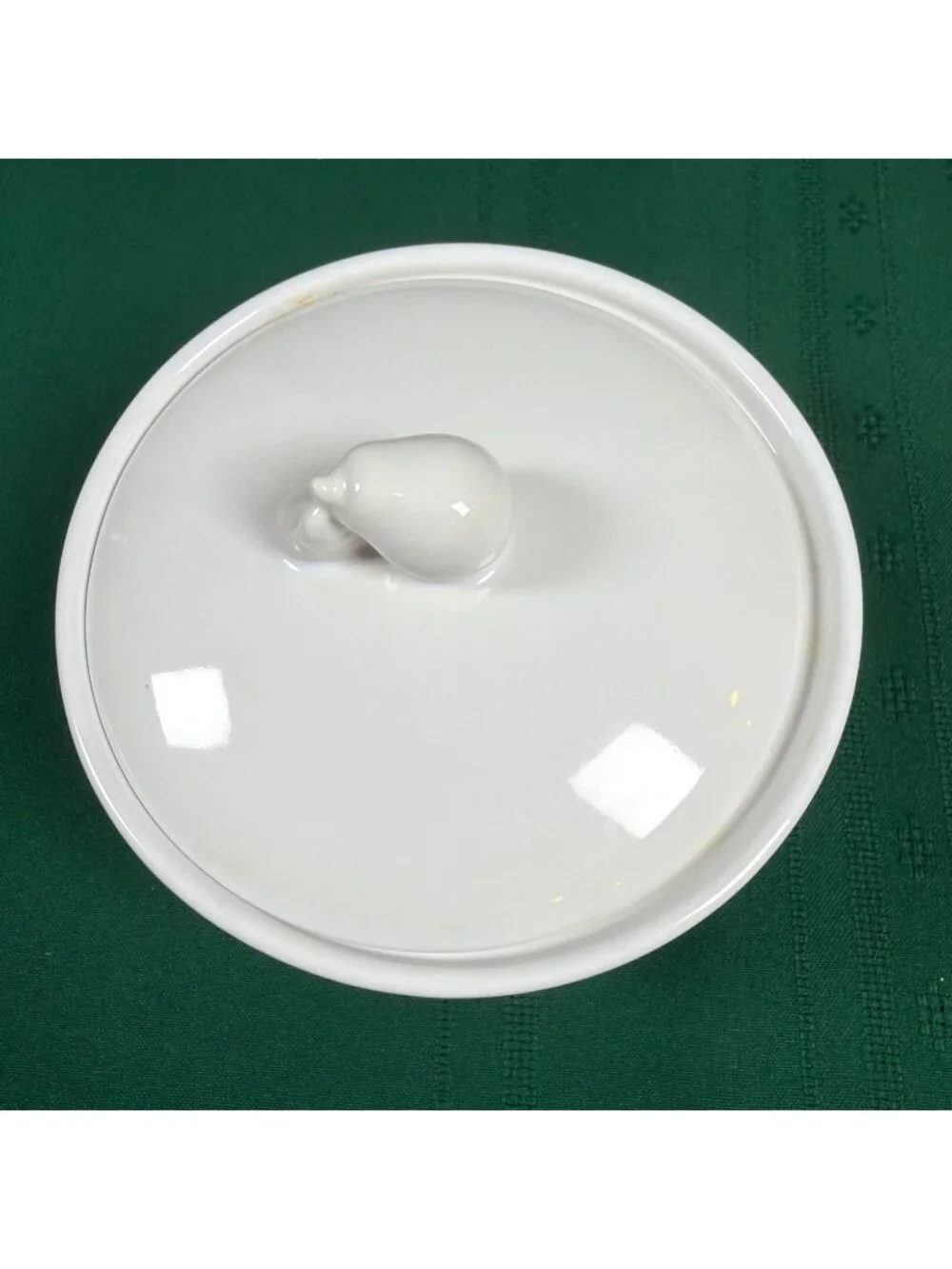 Vintage Lillian Vernon White Ceramic Ramekin Lid Pot Cottagecore Trinket Dish